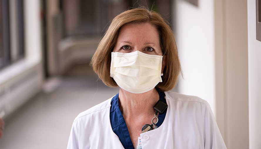 Physician with a facemask